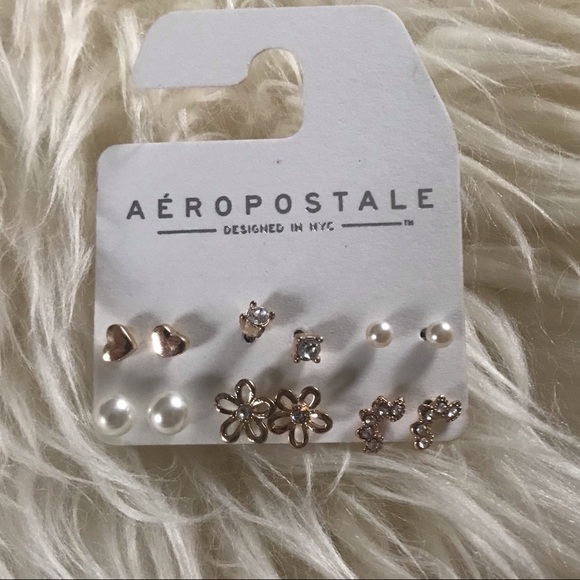 NWT Aeropostale 6pc Pair Earring Set - Picture 1 of 3